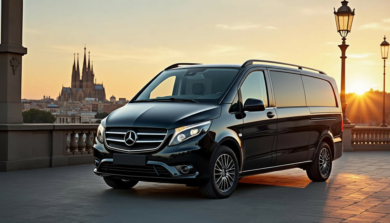 سائق عربي في برشلونة - Arabic driver in Barcelona with luxury vehicle providing premium chauffeur services